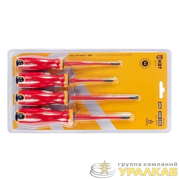 Набор диэлектрических отверток "Слим" НИО-2204 (уп.1шт) КВТ 