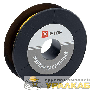 Маркер каб. 4.0кв.мм "2" (ЕС-2) (уп.500шт) EKF plc-KM-4-2