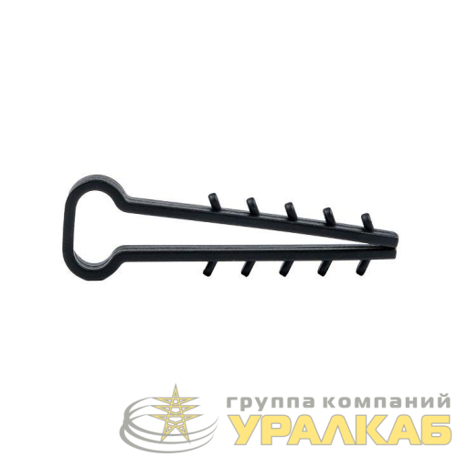 Дюбель-хомут d5х10мм для плоского кабеля черн. (уп.10шт) PROxima EKF plc-cd-5x10b-r детальная картинка