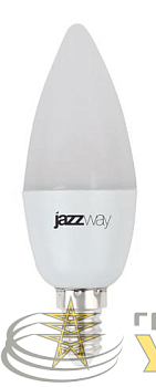 Лампа светодиодная PLED-SP 7Вт C37 свеча 3000К тепл. бел. E14 530лм 230В JazzWay 1027818-2