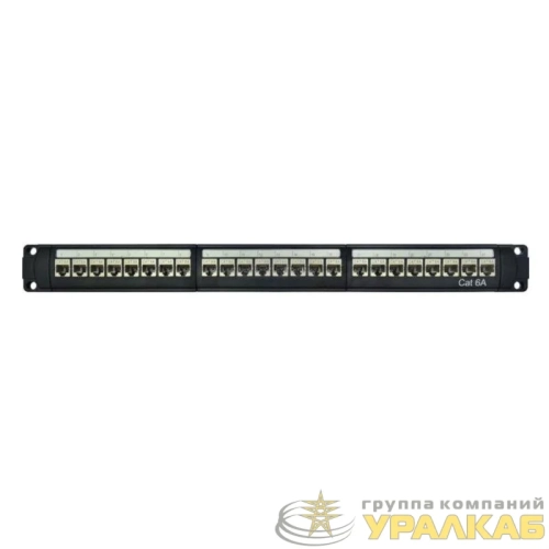 Патч-панель модульная 19дюйм 1U CAT6A 24 порта RJ45 экранир. DKC RN6APPF24