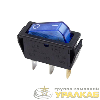 Выключатель клавишный 250В 15А (3с) ON-OFF син. с подсветкой (RWB-404 SC-791 IRS-101-1C) Rexant 36-2211