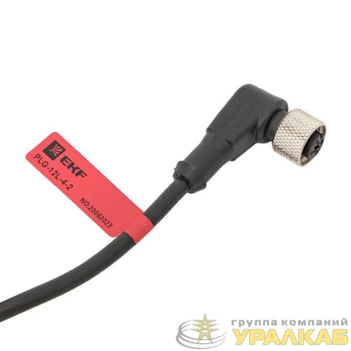Кабель-разъем М12 4-PIN угловой EKF PLG-12L-4-2 детальная картинка