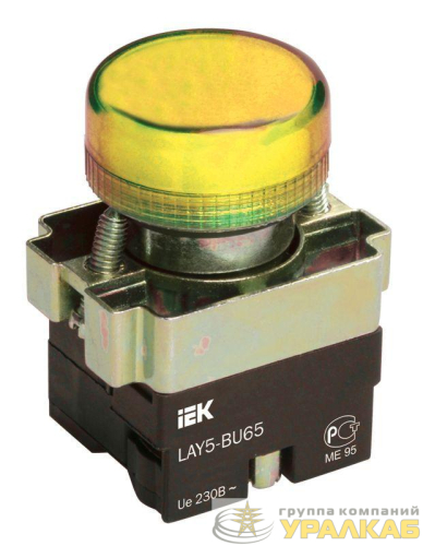 Индикатор светосигнальный LAY5-BU65 d22мм 230В желт. KARAT IEK 