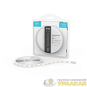 Лента светодиодная Basic 5050/60-SMD 10Вт/м 4000К нейтр. бел. IP20 700лм/м 12В 10мм (уп.1м) GAUSS 