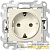 Розетка 1-м СП Simon 24 16А IP20 2P+E Push&Go без защ. шторок механизм сл. кость Simon 