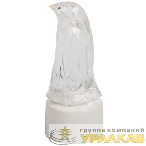 Фигура светодиодная "Пингвин Кристалл" 1LED RGB 0.1Вт IP20 на подставке элементы питания 3хAG13(LR44) (в компл.) Neon-Night 