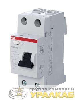 Выключатель дифференциального тока (УЗО) 2п 63А 30мА тип AC FH202 ABB 2CSF202004R1630