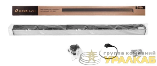 Светильник светодиодный офисный LPL-6009 900х55х55 36Вт 4000К LED черн. Ultraflash 15547 детальная картинка