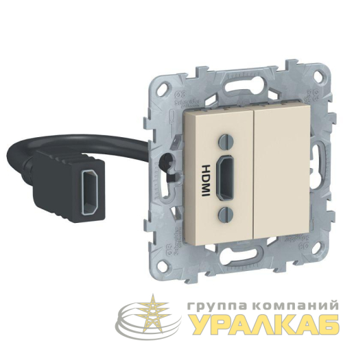 Механизм розетки HDMI UNICA NEW беж. SchE NU543044 детальная картинка