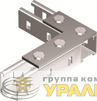 Пластина для профиля С-образ. соединительная L-образ. 90х140 4 отверстия DKC 