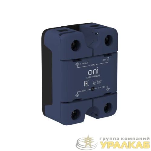 Реле твердотельное SSR1 100А 3-32В DC 24-480В AC ONI 