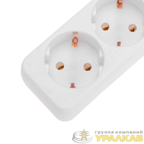 Удлинитель 3 гнезда 3м 3х0.75кв.мм с/з бел. PROCONNECT 13-4209 детальная картинка