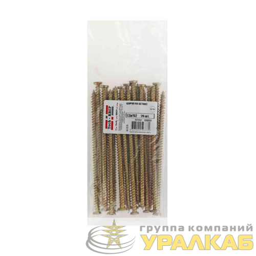 Шуруп по бетону 7.5х152 (уп.20шт) Tech-KREP 124359 детальная картинка