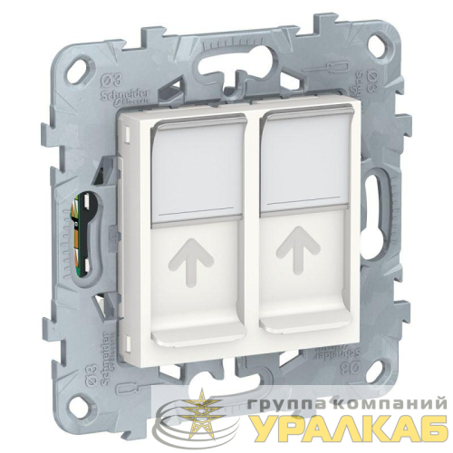 Механизм розетки компьютерной 2-м Unica New RJ45 кат.5E UTP бел. SchE NU542018 детальная картинка