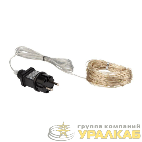 Гирлянда светодиодная "Роса" 20м 200LED бел. 3.6Вт IP44 с трансф. Neon-Night 