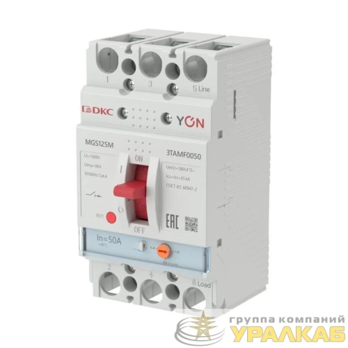 Выключатель автоматический MGS125 3P 40-50A 25kA YON 
