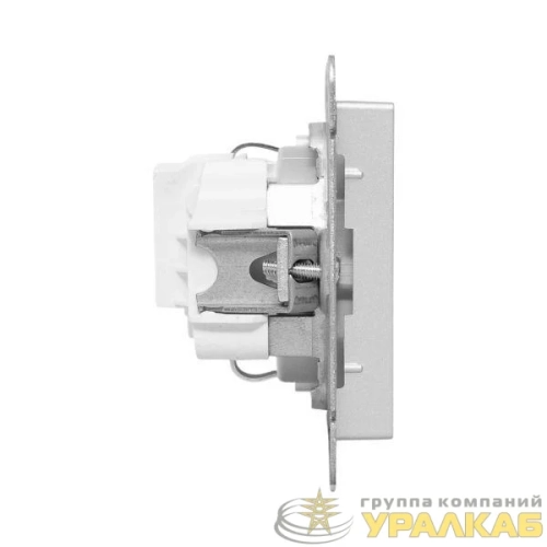 Розетка СП Эпика 16А с заземл. защ. шторки механизм алюм. EKF 