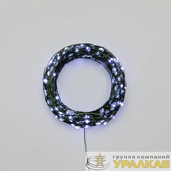 Гирлянда светодиодная "Роса" 50м 500LED бел. IP20 230В с контроллером провод зел. Neon-Night 