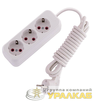 Удлинитель 3х3м с заземл. 16А IP20 Lila LEZARD 720-0303-301