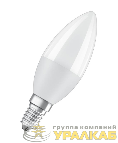 Лампа светодиодная LED Value LVCLB75 10SW/830 10Вт свеча матовая E14 230В 10х1 RU OSRAM 4058075579125