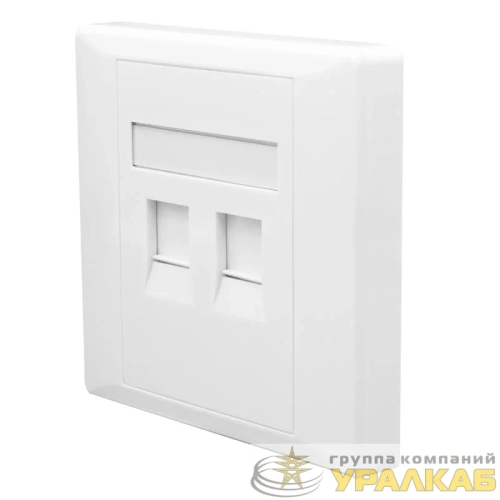 Панель лицевая 2 порта 80х80 Keystone шторка SUPRLAN 