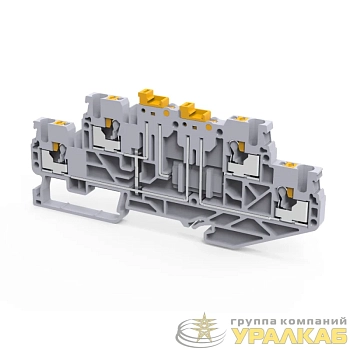 Клемма 2х-ярусная push-in OptiClip CPDLK-2.5-2L-MT-N-I-S сер. КЭАЗ 331874