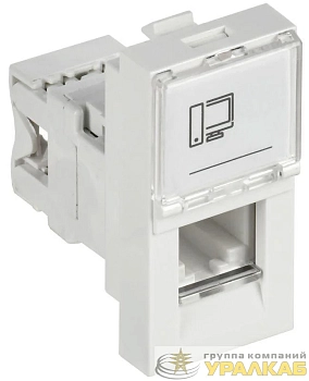 Розетка компьютерная 1-м 1мод. RJ45 кат.5E UTP механизм PRIMER IEK 