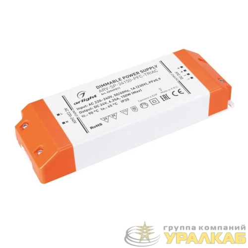 Блок питания ARV-SP-24150-PFC-TRIAC (24В 6.25А 150Вт) IP20 пластик Arlight 029493(1) детальная картинка