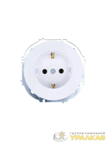 Розетка 1-м OSEN IP20 с заземл. ПБТ бел. LEZARD 743-0288-122B детальная картинка
