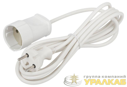 Удлинитель-шнур 1х3м без заземл. 6А IP20 UX(6)-1-3m ПВС 2х0.75 Эра Б0039819 детальная картинка