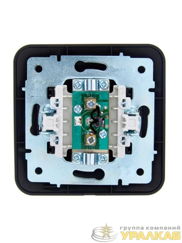 Розетка телевизионная проходная TV СП ASTI IP20 в сборе черн. бархат LEZARD 