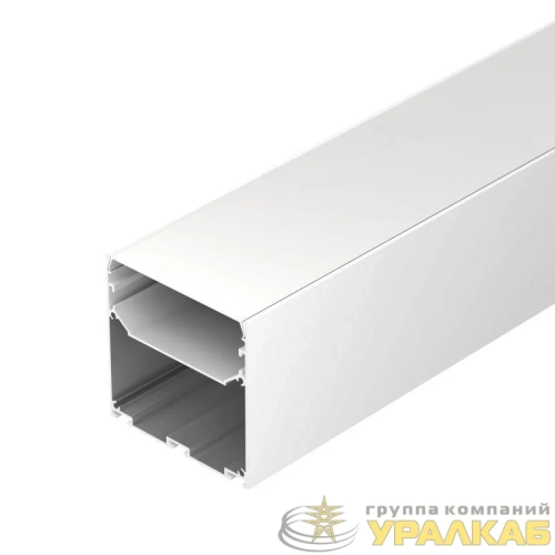 Профиль LINE-M-7575-2500 WHITE L2500 алюм. Arlight 
