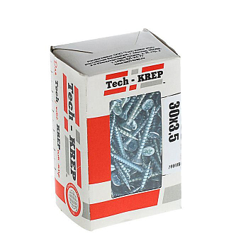 Шуруп универсальный 3.5х30 цинк. с потайной головкой (уп.200шт) коробка Tech-Krep 