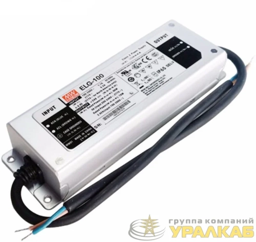 Драйвер 96Вт 24В для светодиодной ленты Meanwell IP67 DALI 199x63x35.5мм VARTON ELG-100-24DA-3Y детальная картинка