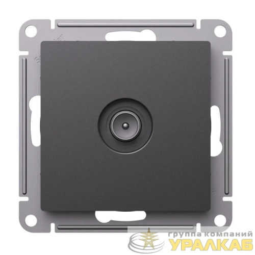 Розетка телевизионная проходная TV AtlasDesign 4дБ механизм базальт SE 