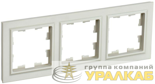 Рамка 3-м BRITE РУ-3-БрКр беж. IEK BR-M32-K10 детальная картинка
