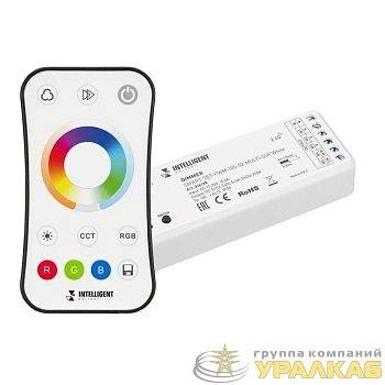 Диммер SMART-SET-PWM-105-52-MULTI-SUF White (12-24В 5х3А ПДУ RING 10кн 2.4G) IP20 пластик INTELLIGENT ARLIGHT 036188