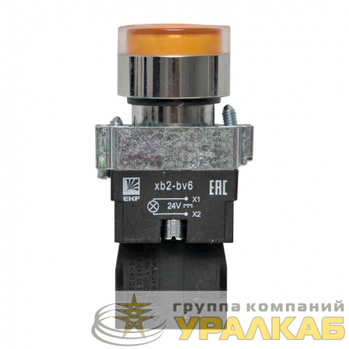 Кнопка BA51 с подстветкой 24В желт. NO PROxima EKF xb2-bw51-24