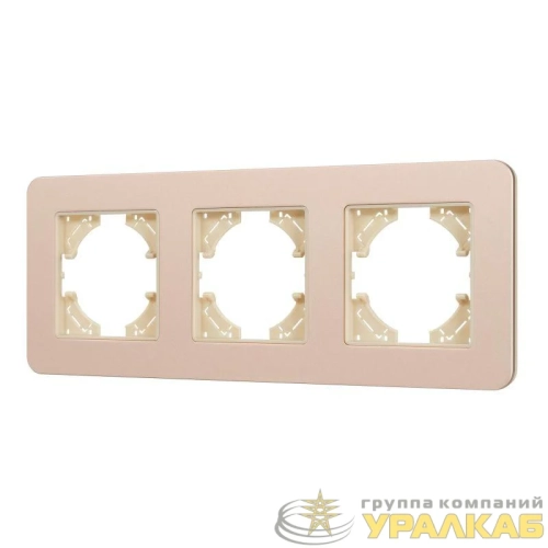 Рамка 3-м FRM-AKIRY-SFAL-3-GD алюм. Arlight 