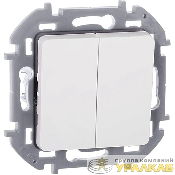 Выключатель 2-кл. Inspiria 10А IP20 250В 10AX механизм бел. IEK 673620
