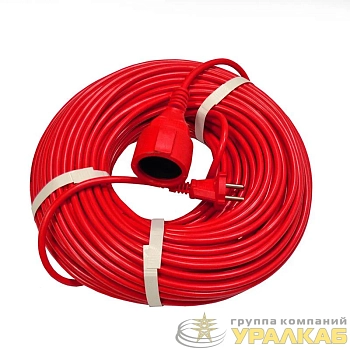 Удлинитель-шнур 1х50м без заземл. 10А IP20 2.2кВт ПВС 2х1 DOMTOK 2505