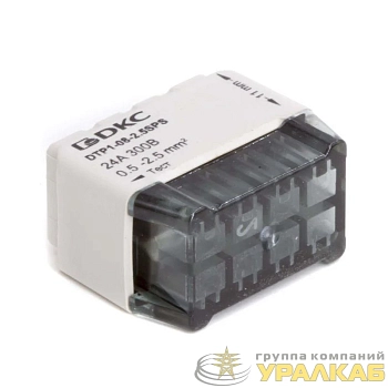 Клеммная колодка на 8 проводника до 2 5кв.мм. на токи до 24А DKC DTP1-08-2.5SPS