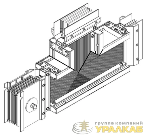 Секция T-образ. вверх 5000А Al 3L+N+PER НК IP55 тран. IEK LB-5000A4-25-F-TU детальная картинка