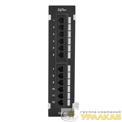 Патч-панель настенная 12хRJ-45 UTP 5e SUPRLAN 