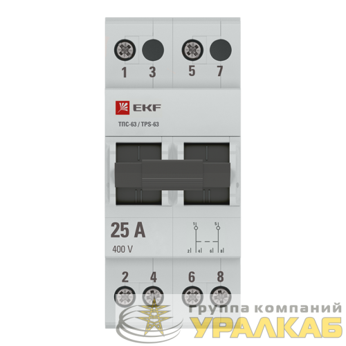 Переключатель трехпозиционный ТПС-63 2P 25А PROxima EKF 