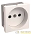 Розетка 1-м 2мод. РКС-20-20-П-К 10А IP20 45х45 без заземл. бел. PRIMER IEK 