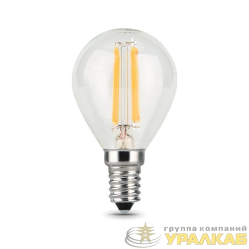 Лампа светодиодная Black Filament Шар E14 7Вт 2700К Gauss 105801107 детальная картинка
