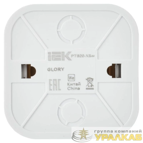Розетка телевизионная TV 1-м ОП GLORY РТВ20-ХБм бел. матов. IEK 