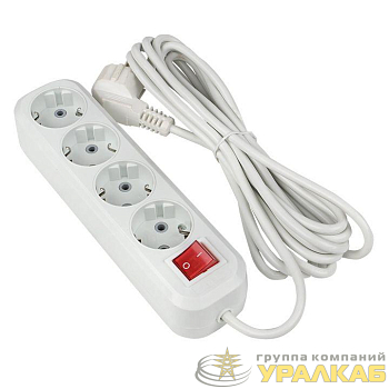 Удлинитель 4х2м с заземл. 16А IP20 Эксперт 3.0кВт с выкл. ПВС 3х1 PROxima EKF UBA16-310-4-02i